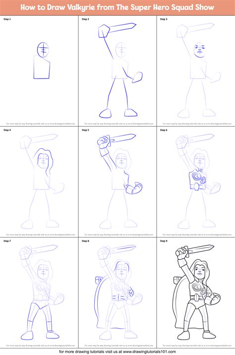 How To Draw Valkyrie From The Super Hero Squad Show The Super Hero