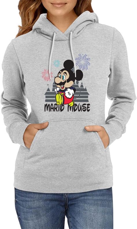 Mario Mouse Disney Castle Damska Bluza Z Kapturem Sweatshirt Super