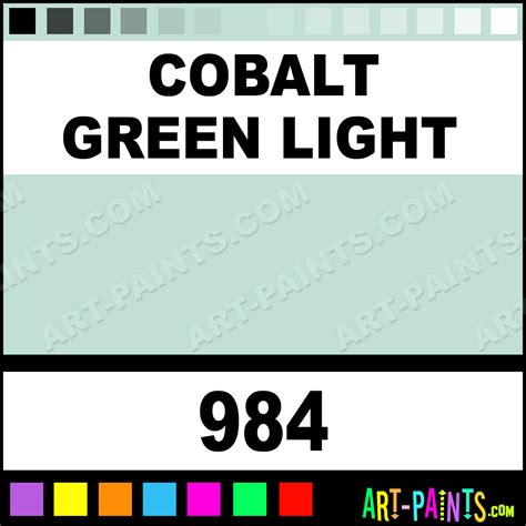 Cobalt Green Light Studio Acrylic Paints - 984 - Cobalt Green Light Paint, Cobalt Green Light ...