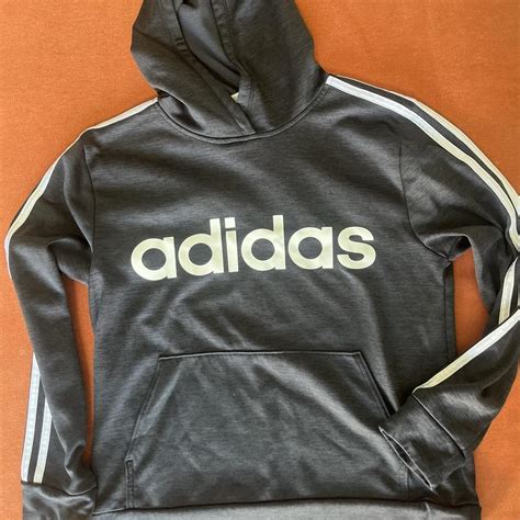 Black Adidas Hoodie Size Large Perfect Condition Depop