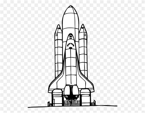 Rocket Ship Outline Free Download Clip Art - Rocket Black And White ...