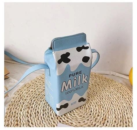 Milk Crossbody Bag Strawberry Milk Bag Milk Carton Purse Etsy