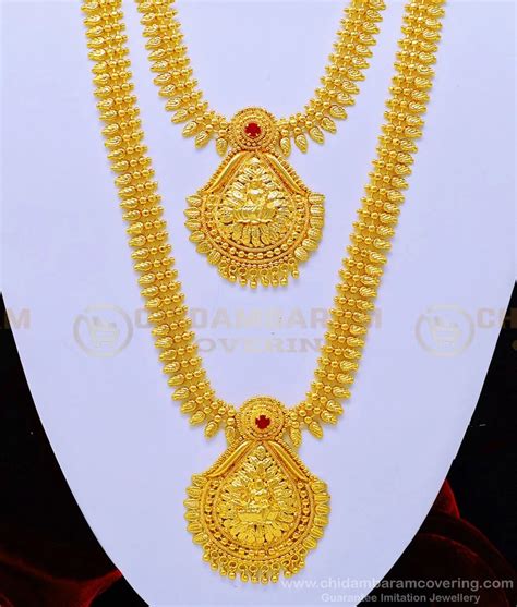 Buy New Model Leaf And Lakshmi Devi Gold Haram Design Gram Gold