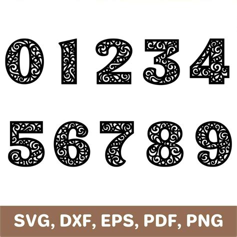 Fancy Number Stencils