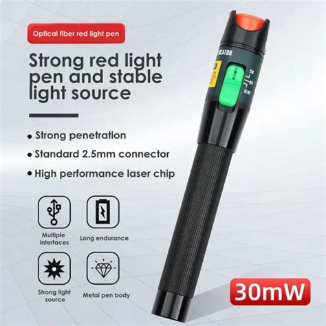 LIGHT PEN 1/10/20/30/50MW Fiber Optical Cable Tester Meter Visual Fault ...