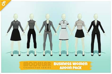 Modular Addon Stylized Female Business D Humanoids Unity Asset Store