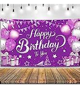 Amazon Katchon Pink And Purple Happy Birthday Balloons 16 Inch