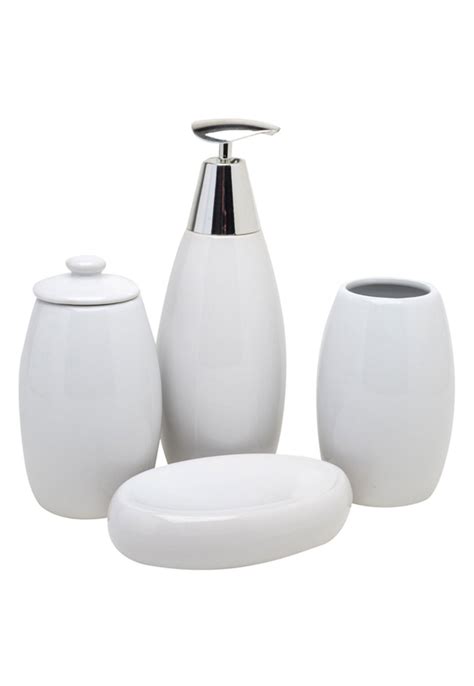 Conjunto Para Banheiro Cerâmica 4pçs Prestige Branco Prestige Compre