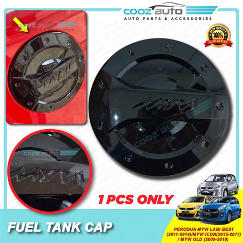 Perodua Myvi OLD Lagi Best ICON 2005 2017 Black Fuel Tank Cover Fuel