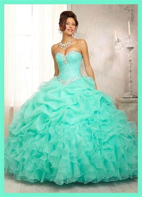 Resultado de imagen para vestidos de 15 verde agua 15 años vestidos