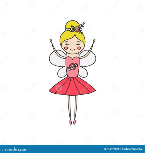 Sugar Plum Candy Fairy Vector Illustration Stock Vector Illustration