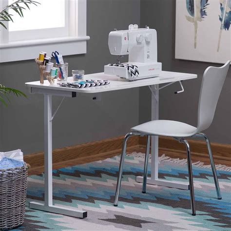 Buy Folding Sewing Table White Top And Legs