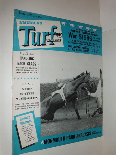 American Turf Monthly June 1961 Vol 15 No 179 Ray Taulbot