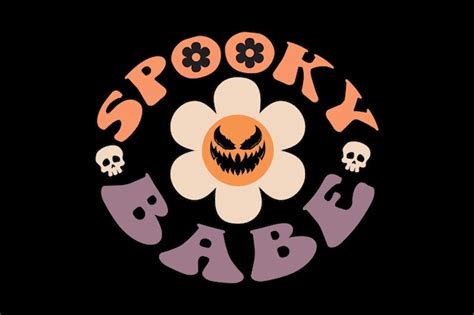 Premium Vector Spooky Babe Funny Halloween Tshirt Design