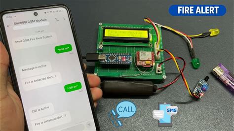 Gsm Based Fire Alarm System Call And Sms Notification Arduino