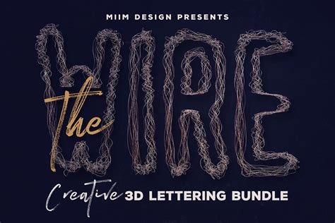 The Wire 3d Lettering Graphic By Jumbodesign · Creative Fabrica