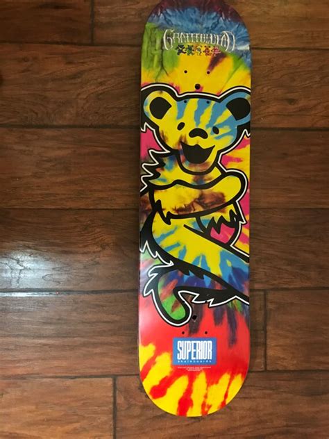 Items similar to Superior Grateful Dead Bear Tie Dye 8.0” Skateboard ...