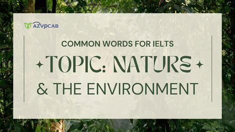 200 Common Words Of Topic Nature And The Environment For The IELTS