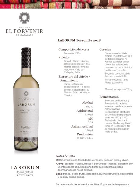 Bodegas El Porvenir de Cafayate celebra al Torrontés Laborum