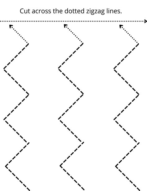 Cutting Practice Worksheets Zig Zag Lines Worksheets Day