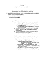 Chapter Notes Mgmt Docx Chapter Managing Human Resources In