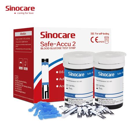 Sinocare Glucose Meter Glucometer Blood Glucose Meter Strips Testing ...