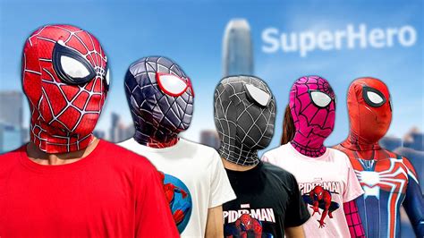 PRO 5 SUPERHERO TEAM Hey Spider Man Go To Trainning Nerf Gun