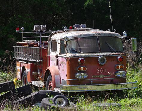 Abandoned Fire Truck By Linda Mcmillen