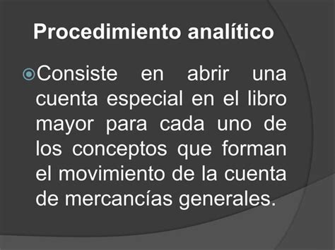 Ajustes De Cuentas Procedimiento Analíticocontabilidad Ppt