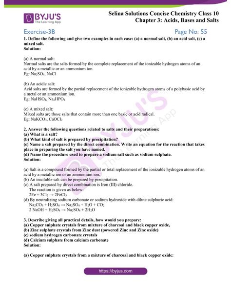 Selina Solutions Class 10 Concise Chemistry Chapter 3 Acids Bases And