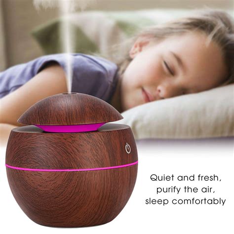 Houtnerf Usb Luchtbevochtiger Aroma Diffuser Led N Grandado