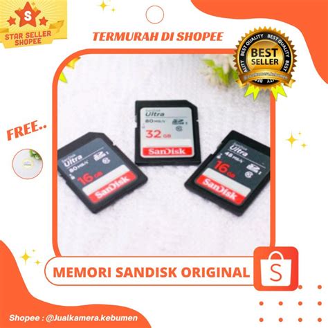 Jual MEMORY SANDISK 16GB ORIGINAL SIAP PAKAI MEMORI SANDISK ORIGINAL