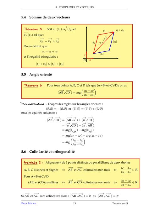 Les Nombres Complexes Cours AlloSchool