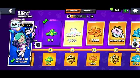 Abriendo Recompensas Del Pase Plus De Brawl Stars Youtube