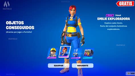 🎁 ¡fortnite Te Regala Esta Skin Emilie Lego Gratis Para Todos Emilie Exploradora Y Pico