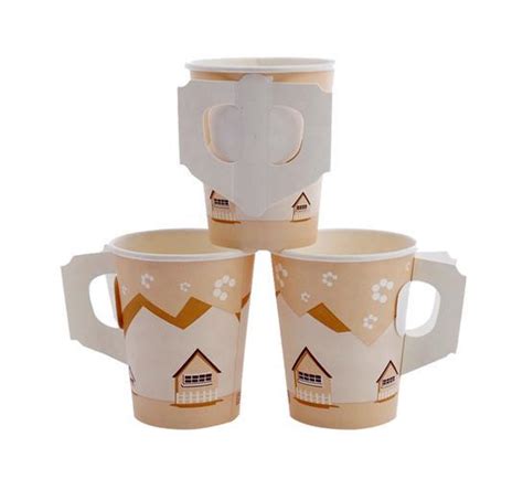 Hot Sell Disposable Coffee Cup Single Wall Cup Water Paper Cup With Handle China Paper Cup And