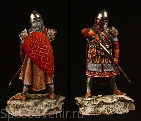 Russian Knight, XIV c. MEDIEVAL EUROPE (XIV-XV cc.) MUSEUM (TOP) QUALITY TIN TOY SOLDIERS 54 MM ...