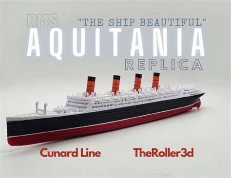 RMS Aquitania Model 1 Foot in Length - Etsy