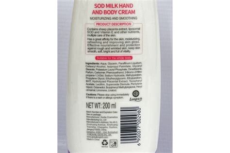 Longrich Sod Milk Hand Body Cream Ml