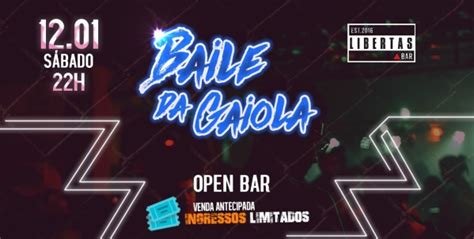 Baile da Gaiola Vol 2 Open Bar BAILE FUNK em Araxá Sympla