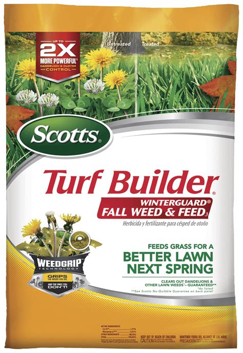 Scotts Turf Builder Winterguard Fall Weed And Feed 3 Covers Up To 5 000 Sq Ft Fertilizer 14