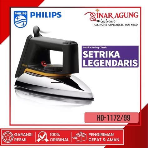 Jual Philips Hd Hd Setrika Kering Classic Garansi Resmi