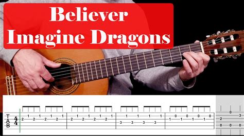 Believer Imagine Dragons Guitar Tutorial With Free Guitar Tabs Youtube