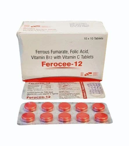 Ferrous Fumarate Folic Acid Vitamin B12 And Vitamin C Capsule At Rs 250 Pack Anand Vihar New