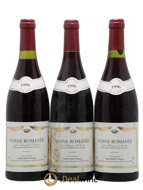 Acheter Vosne Romanée Champs Perdrix Chevigny 1996 lot 3143