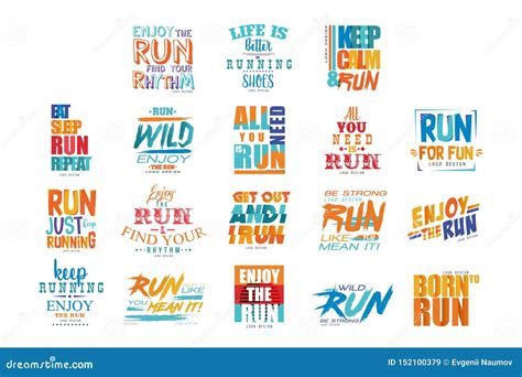 Motivational Slogans With Funny Hand Drawn Lettering Cartoon Vector ...