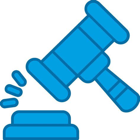 Gavel Blue Line Filled Icon 38902224 Vector Art At Vecteezy