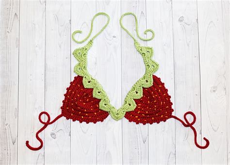 Ravelry Strawberry Bikini Top Pattern By Sam Velazquez