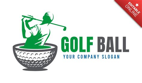 Plantilla de diseño de logotipo de pelota de golf Modelo de diseño