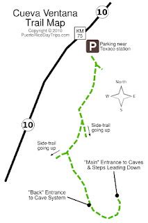 Mapa De La Vereda Que Conduce Al Camino Para Llegar A Cueva Ventana En